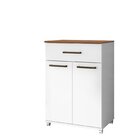 Armário Multiuso Com Rodízio 2 Porta 1 Gaveta Primor Branco