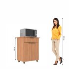 Armário Multiuso Com Rodizios 2 Portas 1 Gaveta Freijó