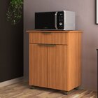 Armário Multiuso Com Rodizios 2 Portas 1 Gaveta Freijó