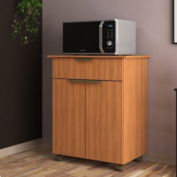 Armário Multiuso Com Rodizios 2 Portas 1 Gaveta Freijó