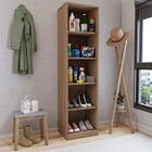 Armário Multiuso Com Sapateira Reflexo 1 Porta Espelhada Amên