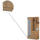 Armário Multiuso Cômoda Brisa Com Espelho 1 Porta 3 Gavetas A