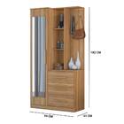 Armário Multiuso Cômoda Brisa Com Espelho 1 Porta 3 Gavetas A