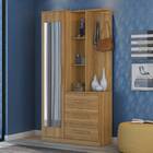 Armário Multiuso Cômoda Brisa Com Espelho 1 Porta 3 Gavetas A