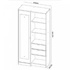 Armário Multiuso Cômoda Com Espelho 1 Porta Com 2 Gavetas E 2