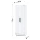 Armário Multiuso Cozinha Lavanderia 2 Portas Aline V02 Branco