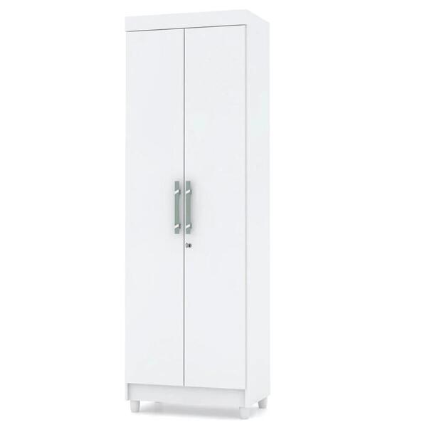 Armário Multiuso Cozinha Lavanderia 2 Portas Aline V02 Branco