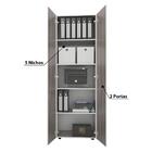 Armário Multiuso Curitiba 2 Portas E 5 Nichos - Amadeirado Ca