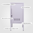 Armário Multiuso De Aço C/ Chave cinza