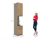 Armário Multiuso De Canto Esquerdo Com 02 Portas E 01 Gaveta