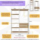 Armário Multiuso De Lavanderia Modulado 135cm 2 Peças Multimó