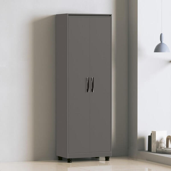 Armário Multiuso Delta Grafite Mdf 62,5x191,5cm