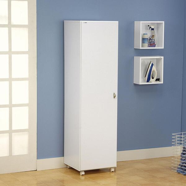 Armário Multiuso Ditália 1 Porta C/rodízios Ar-60 Branco