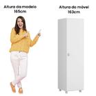 Armário Multiuso Ditália 1 Porta C/rodízios Ar-60 Branco