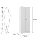 Armário Multiuso Ditália 2 Portas Ar-130 Branco