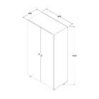 Armário Multiuso Ditália 2 Portas Com Rodízios Ar-70 Branco