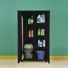 Armário Multiuso Ditália 2 Portas Com Rodízios Ar-70 Preto