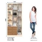 Armário Multiuso Doha E Cômoda Ravenna Ambiente Nature Off Wh