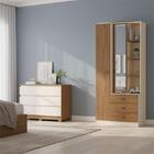 Armário Multiuso Doha E Cômoda Ravenna Ambiente Nature Off Wh