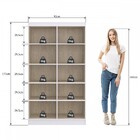 Armário Multiuso Dueto 4 Portas 8 Prateleiras Crema Fumê - Do