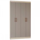 Armário Multiuso Dueto 4 Portas 8 Prateleiras Crema Fumê - Do