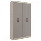 Armário Multiuso Dueto 4 Portas 8 Prateleiras Crema Fumê - Do