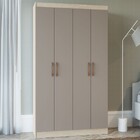 Armário Multiuso Dueto 4 Portas 8 Prateleiras Crema Fumê - Do