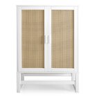 Armário Multiuso Em Madeira Maciça Com 2 Portas De Palhinha L