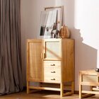 Armário Multiuso Em Madeira Maciça Com 3 Gavetas E 2 Porta De