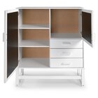 Armário Multiuso Em Madeira Maciça Com 3 Gavetas E 2 Porta De