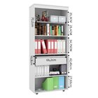 Armário Multiuso Escritório 2 Porta 4 Prateleiras 1 Gaveta Ad