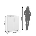 Armário Multiuso Escritório 2 Portas 2 Prateleiras Advantage