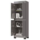 Armário Multiuso Escritório Quarto 4 Portas Toquio Cinza - Re
