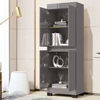 Armário Multiuso Escritório Quarto 4 Portas Toquio Cinza - Re