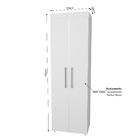 Armário Multiuso Floripa 2 Portas Para Lavanderia - Branco