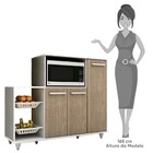 Armário Multiuso Fruteira E Nicho Micro-ondas 3 Portas Atenas