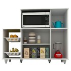 Armário Multiuso Fruteira E Nicho Micro-ondas 3 Portas Atenas