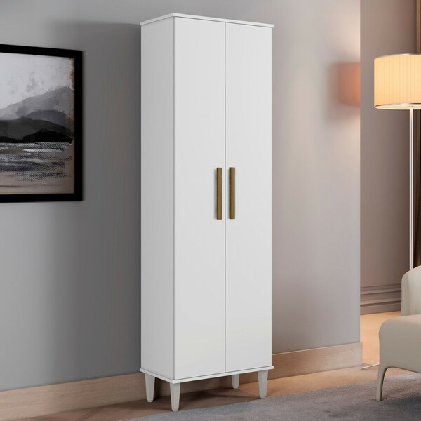 Armário Multiuso Goiania 2 Portas Branco - Kaiki Móveis