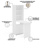 Armário Multiuso Goiás Com Mesa Dobrável Para Escritório E Ho