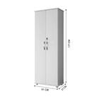 Armário Multiuso Ipanema 02 Portas Arte Móveis Branco