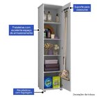 Armário Multiuso Jasmim 1 Porta Kaiki Móveis Branco