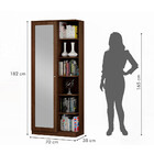 Armário Multiuso João Pessoa 1 Porta Com Espelho Valdemóveis