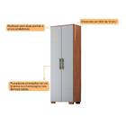 Armário Multiuso Lages 2 Pt Savana E Grafite