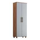 Armário Multiuso Lages 2 Pt Savana E Grafite