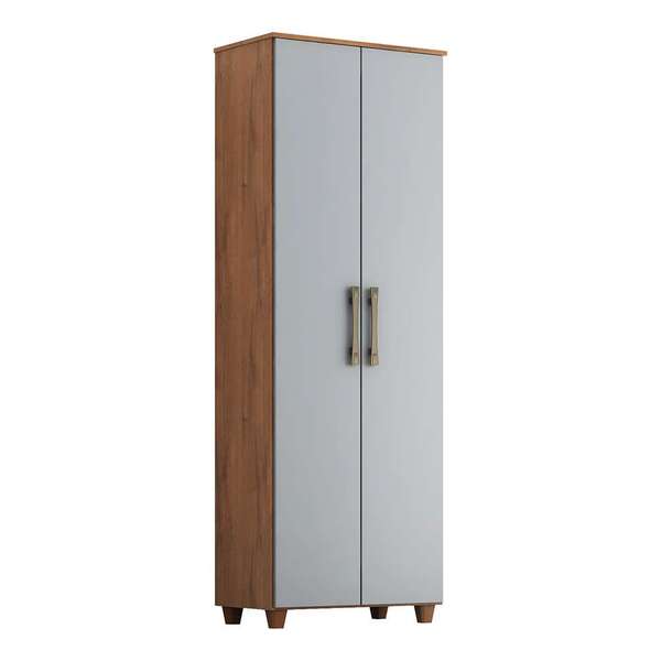 Armário Multiuso Lages 2 Pt Savana E Grafite