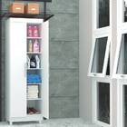 Armário Multiuso Lari 2 Portas 5 Prateleiras Branco Tana Decor