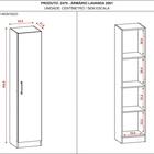 Armário Multiuso Lavanderia 1 Porta 3 Prateleiras Lavanda Bra