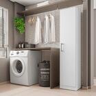 Armário Multiuso Lavanderia 1 Porta 3 Prateleiras Lavanda Bra