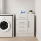 Armário Multiuso Lavanderia 1 Porta 4 Gavetas Essencial Branco