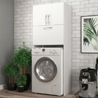 Armário Multiuso Lavanderia 3 Portas 2 Nichos Elite Branca